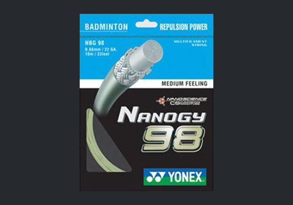 Yonex Nanogy 98 - Carbon Nanotechnology provides a crisp feeling with excellent repulsion for high clears and defensive shots. Price includes string and labor.